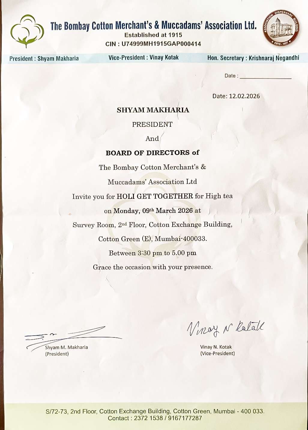 HOLI GET-TO GETHER 9TH MARCH 2026