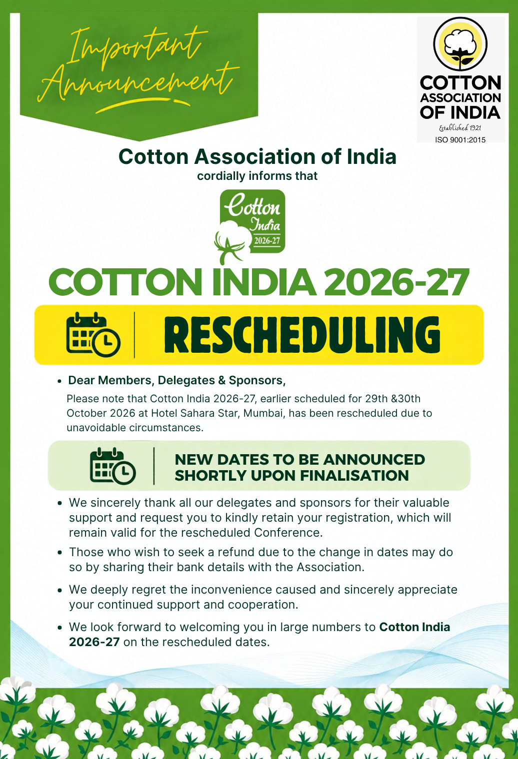 Cotton India 2026-27
