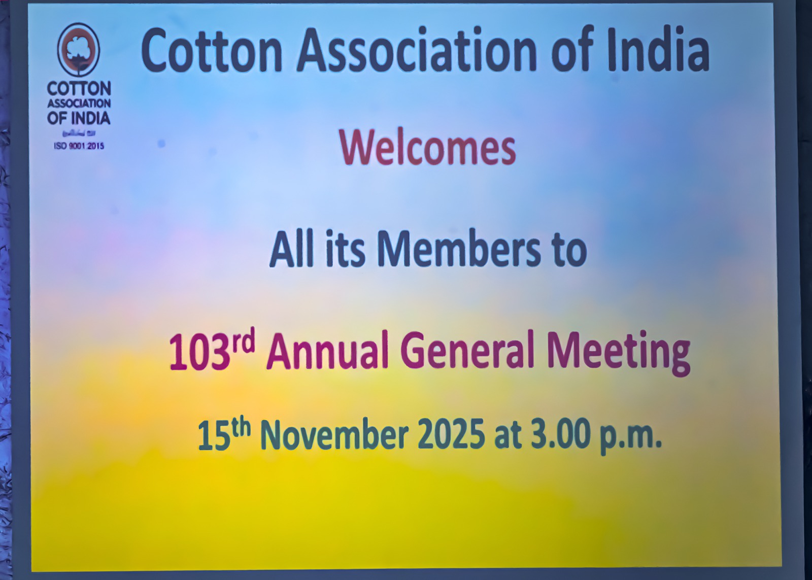 103rd Annual General Meeting